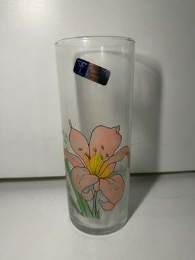 Crystal Clear Industries Handcrafted Turkish Glass Cylinder Vase